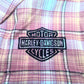 NEW Women Harley-Davidson Retro Club Flannel Pink Plaid Shirt Small 96748-23VW