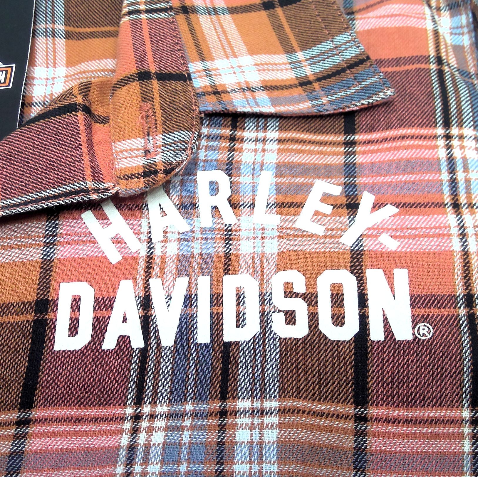 その他 hiro NEW Boys Harley-Davidson Button Up Plaid Shirt Size 8/10 1083256