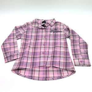 NEW Girls Harley-Davidson Pink Button Up Plaid Shirt Size 6/6x 1033206