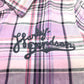 NEW Girls Harley-Davidson Pink Button Up Plaid Shirt Size 6/6x 1033206