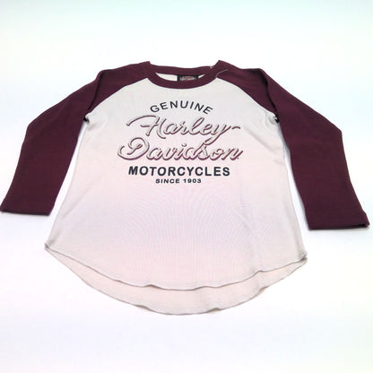 NEW Girls Harley-Davidson Raglan 3/4 Sleeve Shirt Size 2/3T 1023119