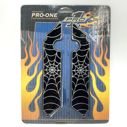 Pro One Spider Web Saddlebag Latch Cover Inserts 104770B