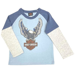 NEW Boys Harley-Davidson Blue Eagle Bar and Shield Shirt Size 2/3T 1073220