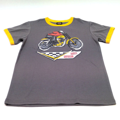 NEW Boys Harley-Davidson Racing Division Ringer Shirt Size 8/10 1092221