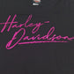 NEW Women Harley-Davidson Pink Embellished Script Shirt Small HT4647BLK