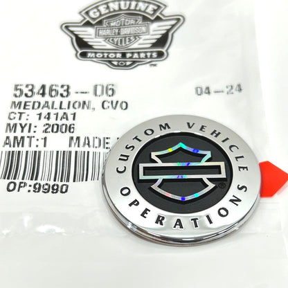 NEW Genuine Harley 1-1/2" CVO Self Adhesive Chrome Medallion insert 53463-06