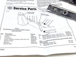 NOS Genuine Harley FLSTF 100th Anniversary Windshield Bracket Kit 58270-02