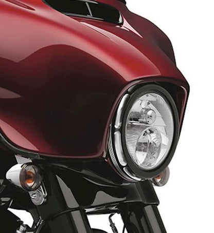 New Genuine Harley Burst Collection 7" Headlamp Touring Trim Rings 61400319