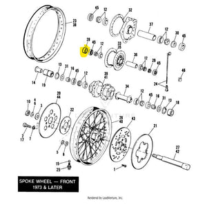 NOS Genuine Harley 1973-1999 Right Side Wheel Bearing Spacer 43358-83A