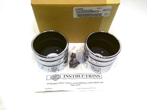 New Genuine Harley 2009-2016 Touring 4" Muffler End Caps Piston 65100015