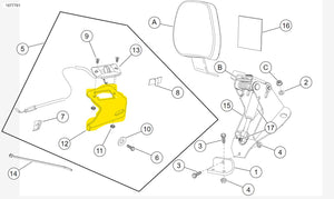 Genuine Harley 2009up Touring Adjust Driver Backrest Missing Bracket 52596-09A