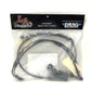 L.A. Choppers FLH 15"-17" Ape Hanger Midnight Braided Brake Line Kit LA-8011B16M