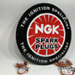 NGK Spark Plugs 17.5" Harley Biker Hot Rod Man Cave Dealer display Metal sign