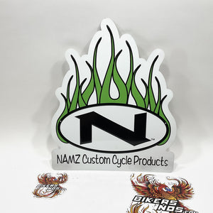 NAMZ 18" X15"  Harley Biker Hot Rod Man Cave Dealer display Metal sign