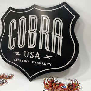 Cobra USA 18" X16" Harley Biker Hot Rod Man Cave Dealer display Metal sign