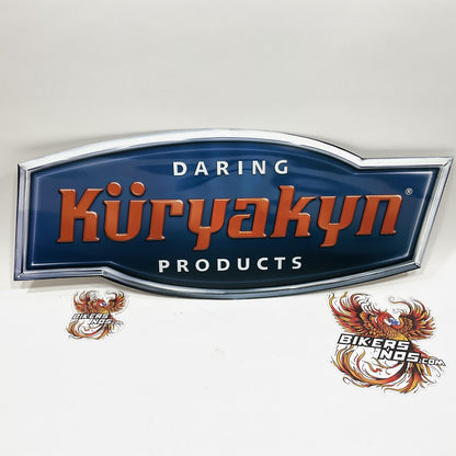 Kuryakyn 28" X 12"  Harley Biker Hot Rod Man Cave Dealer display Metal sign