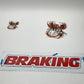 BRAKING  23" X 5"  Harley Biker Hot Rod Man Cave Dealer display Metal sign