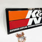 K&N  20" X 9"  Harley Biker Hot Rod Man Cave Dealer display Metal sign