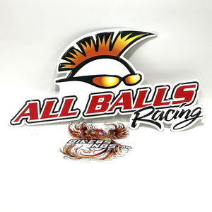 All Balls 23" X 12" Harley Biker Hot Rod Man Cave Dealer display Metal sign