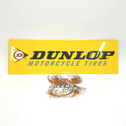 DUNLOP Tires 23" X 7" Harley Biker Hot Rod Man Cave Dealer display Metal sign