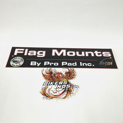 Pro Pad Flag Mounts 23" X 6" Harley Biker Hot Rod Man Cave Dealer sign