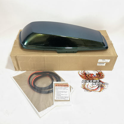 NOS OEM Harley 2014 Up Touring Left Saddlebag Lid Candy Chameleon 90201055EEP