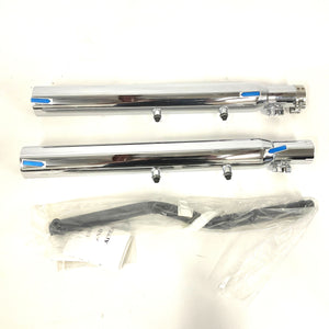 D&D Chrome Slip On Straight Cut Mufflers 2004-2013 Harley Sportster 5495070