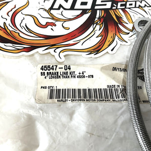 Genuine Harley 1984-2005 Dyna Softail 49.5" Braided Front Brake Line 45547-04