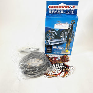 Goodridge Stainless Braided Brake Line Kit Touring 2009-2013 HD0102-4FCH/CL+6