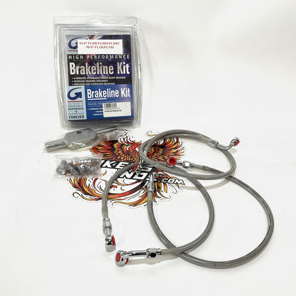 Goodridge 1994-2007 Touring Stainless Braided Brake Line Kit HD0049-3FCH/CL+2