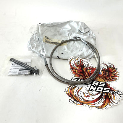 Genuine Harley Braided Stainless Steel Brake Line +2" 42.5" Low Rider 45253-04