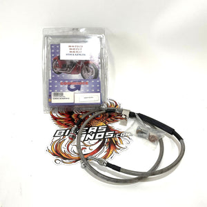 Goodridge 2000-2006 Softail High-End Braided 43" Rear Brake Line HD0063-2RCH/CL