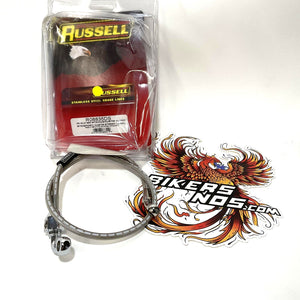 Russell Braided Stainless 29.5" Rear Brake Line 1987-1999 Harley XL 08835DS