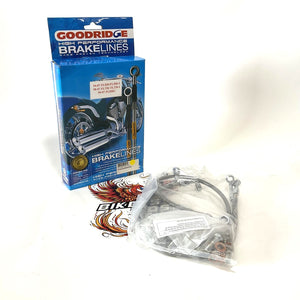 Goodridge 1994-2007 Touring Stainless Braided Brake Line Kit HD0049-3FCH/CL+4