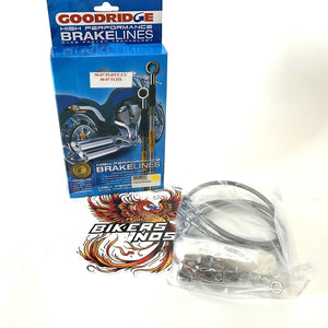 Goodridge 1996-2007 Touring Stainless Braided Brake Line Kit HD0033-3FCH/CL+4