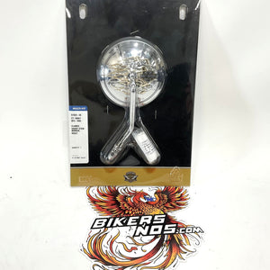 NEW Genuine Harley "Flames" round Short Steam Mirror Right 91939-98