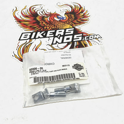 New Genuine Harley Brake Line Kit P-Clip 1997-17 FLSTC FLSTF FLSTN 92006-05