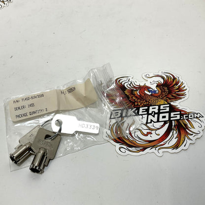 NOS Genuine HARLEY DAVIDSON BARREL KEY OEM CODE 3339 71452-91A