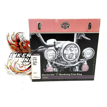 NOS Genuine Harley 1994 Up Softail 7" Glo Rings Headlight Light Ring 61400154