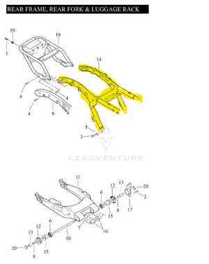 NEW Genuine Harley 2009-2025 Touring Rear Upper Frame Section 48079-09BHP
