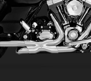 Vance Hines Power Duals Chrome Header Headpipes 2009-2016 Harley Touring 16832