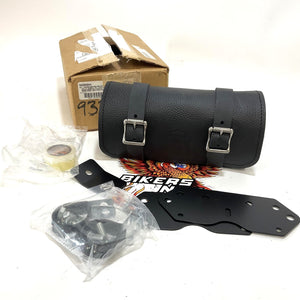 NEW Genuine Harley Sportster Dyna B&S Down Tube Leather Bag Black 93300044