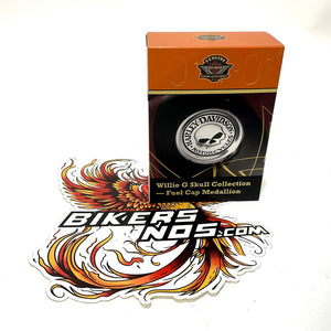 NEW Harley Dyna Softail XL Willie G Skull Fuel Gas Cap cover Medallion 99670-04