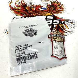 New Genuine Harley Davidson Springer Fork Shock Nameplate FXSTS FLSTS 66030-88