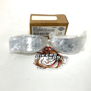 New Genuine Harley Chrome Skull Passing Lamp Visors 69795-07