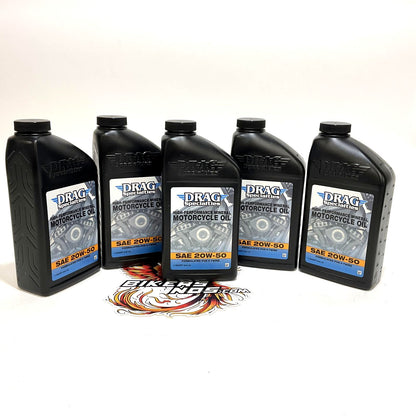 Drag V-Twin 1984up Harley High-Performance Engine Oil SAE 20W-50 5 Qt 3601-0773