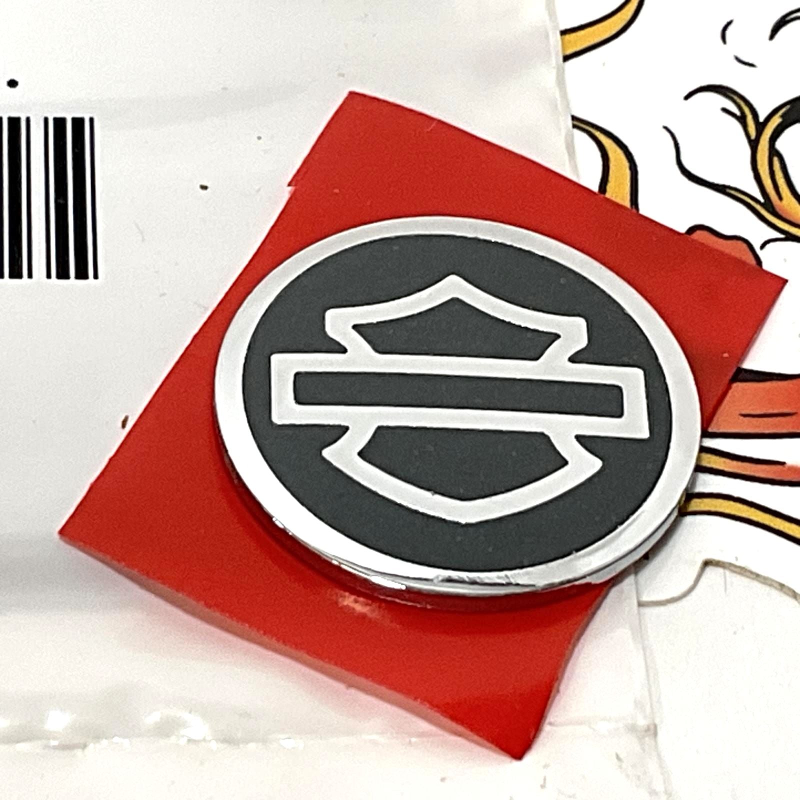 NEW Genuine Harley Bar and Shield B&S 1" Round Medallion self Adhesive