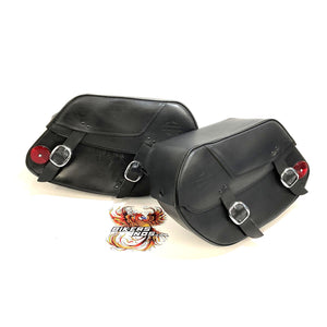 Genuine Harley Dyna Bar & Shield Leather Saddlebag 2002-2017 Dyna 90369-06