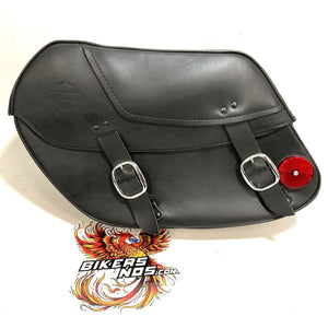 Genuine Harley Dyna Bar & Shield Leather Saddlebag 2002-2017 Dyna 90369-06