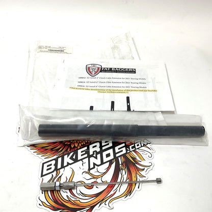 Fat Baggers 2018 Up Touring Softail Braided Clutch Cable 6" Extension 109814